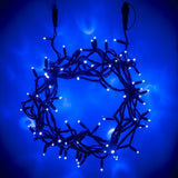 Cordão de 200 Luzes LED Azuis Conectável – 8 Efeitos e Temporizador