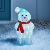 Figura de Natal Boneco de Neve de Acrílico Iluminado 34 cm – 40 LEDs