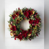 Guirlanda Glamour Vermelho e Dourado com LED 70 cm