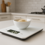 Balança Digital de Cozinha Vidro Temperado LCD 5kg
