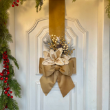 Escapulário De Natal Veludo Dourado