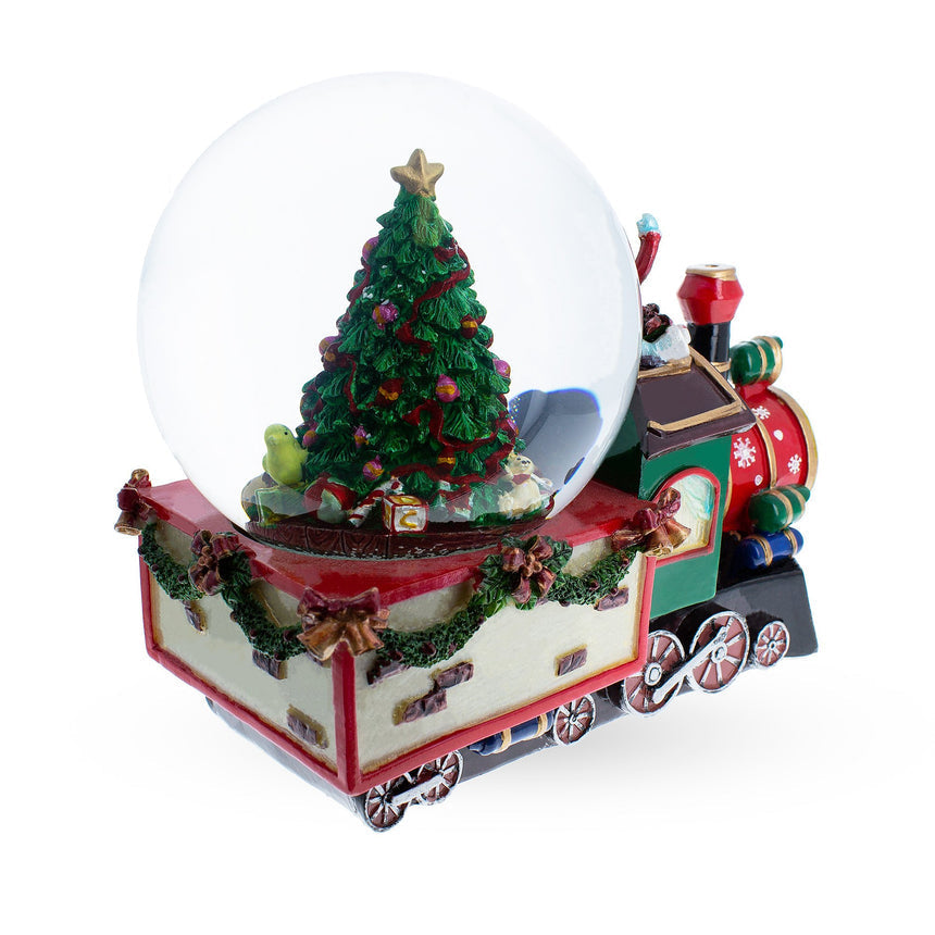 trem musical globo de neve aquático