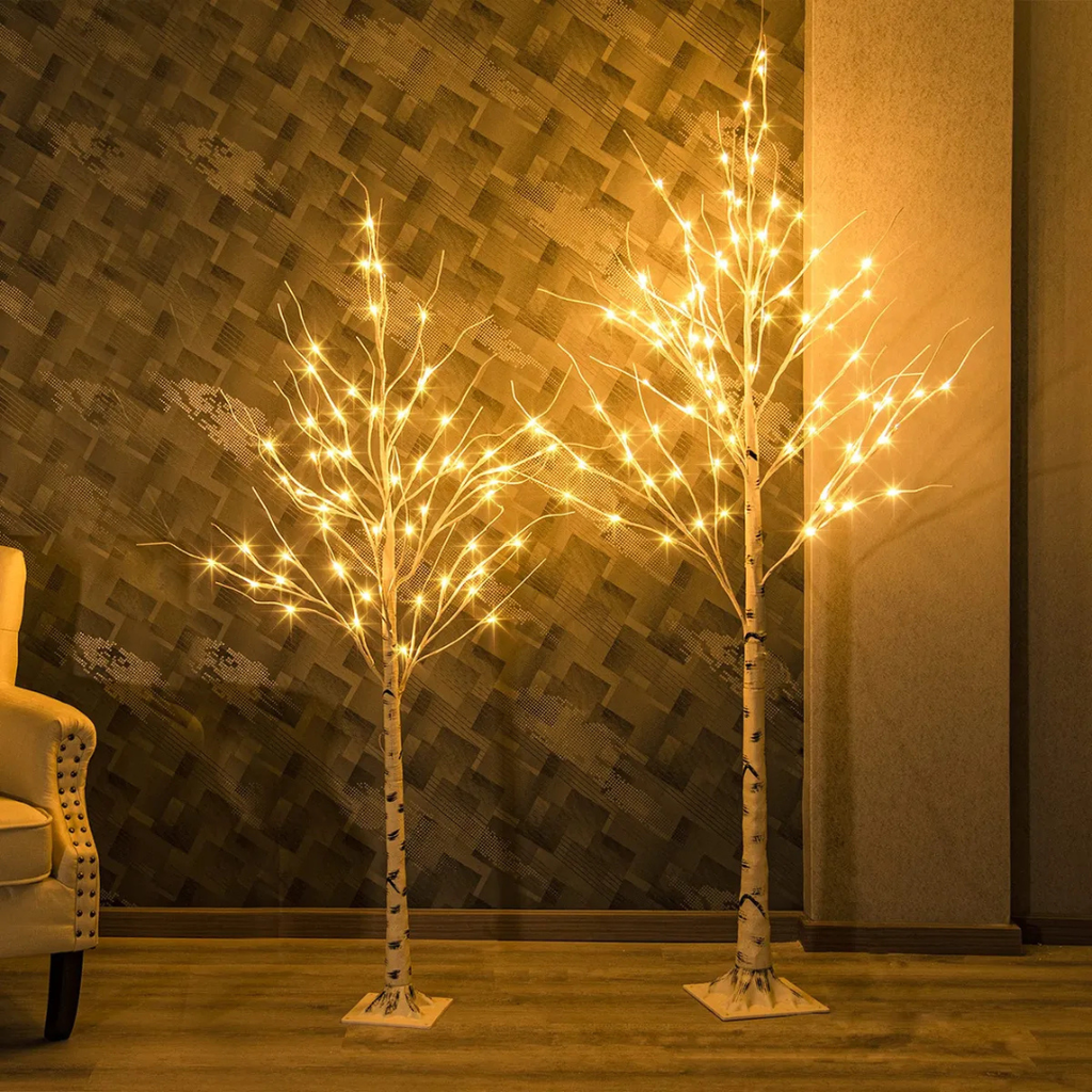 Árvore de Natal Bétula com 24 LEDs de 60 cm