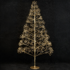 Árvore de Natal de Bétula 120cm com Luzes LED Quentes & Frias