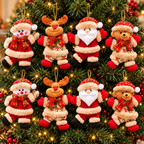 Kit Enfeites de Natal Pendente em Pelúcia
