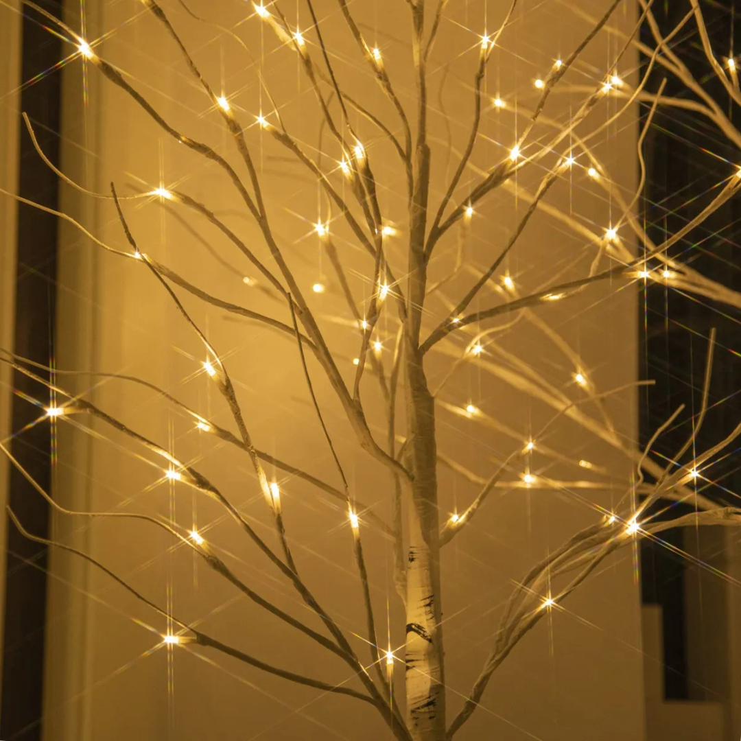 Árvore de Natal Bétula com 24 LEDs de 60 cm