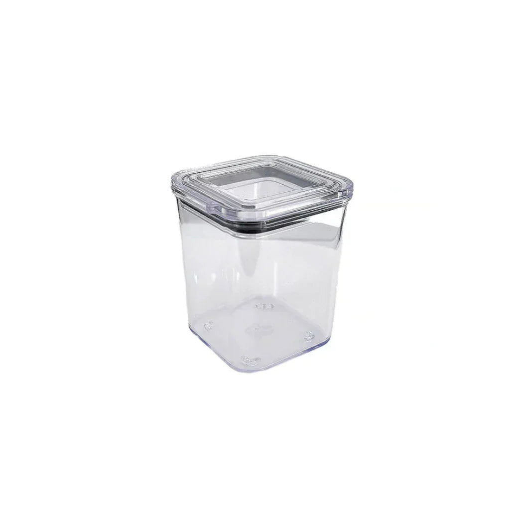 Kit Potes Herméticos Acrílico Cristal 200ml Empilháveis | Organizador de Alimentos com Vedação Premium