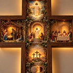 Cruz Iluminada de Madeira - detalhe
