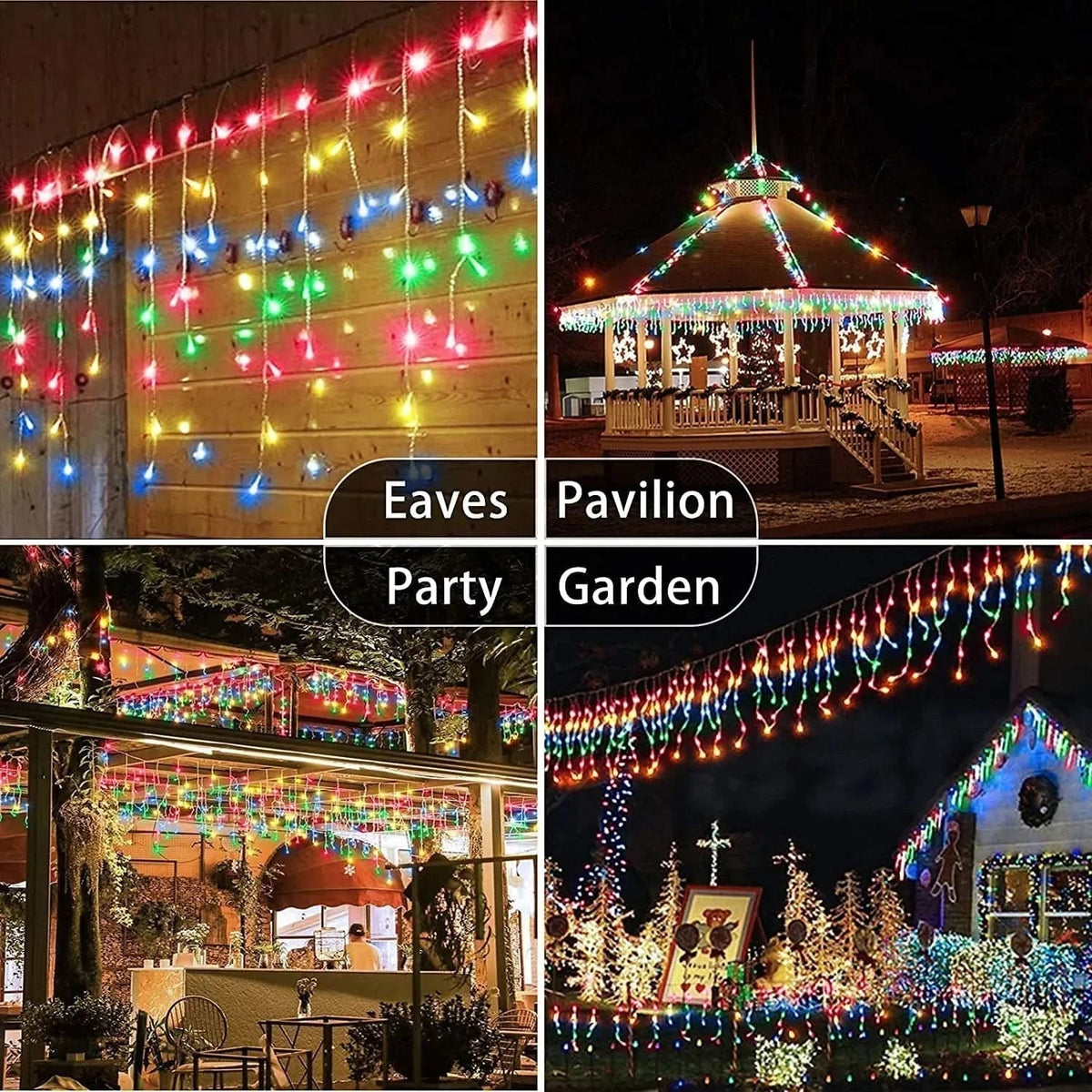 Cortina de Luzes LED Natalinas – Encanto e Magia para sua Casa