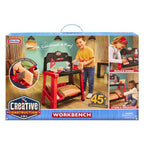 Bancada de Trabalho Infantil Creative Construction - 15 Peças com Ferramentas e Acessórios