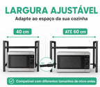Suporte para Micro-ondas com Prateleira para Utensílios