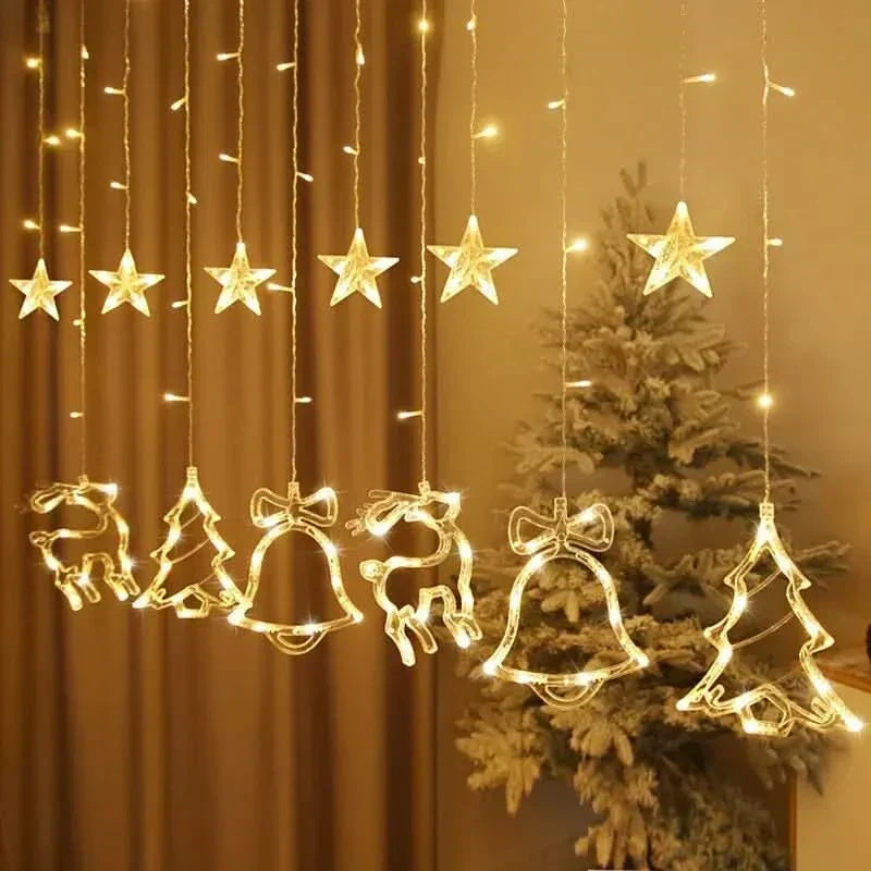 Cortina de Luzes LED Natalinas – Encanto e Magia em Sua Casa