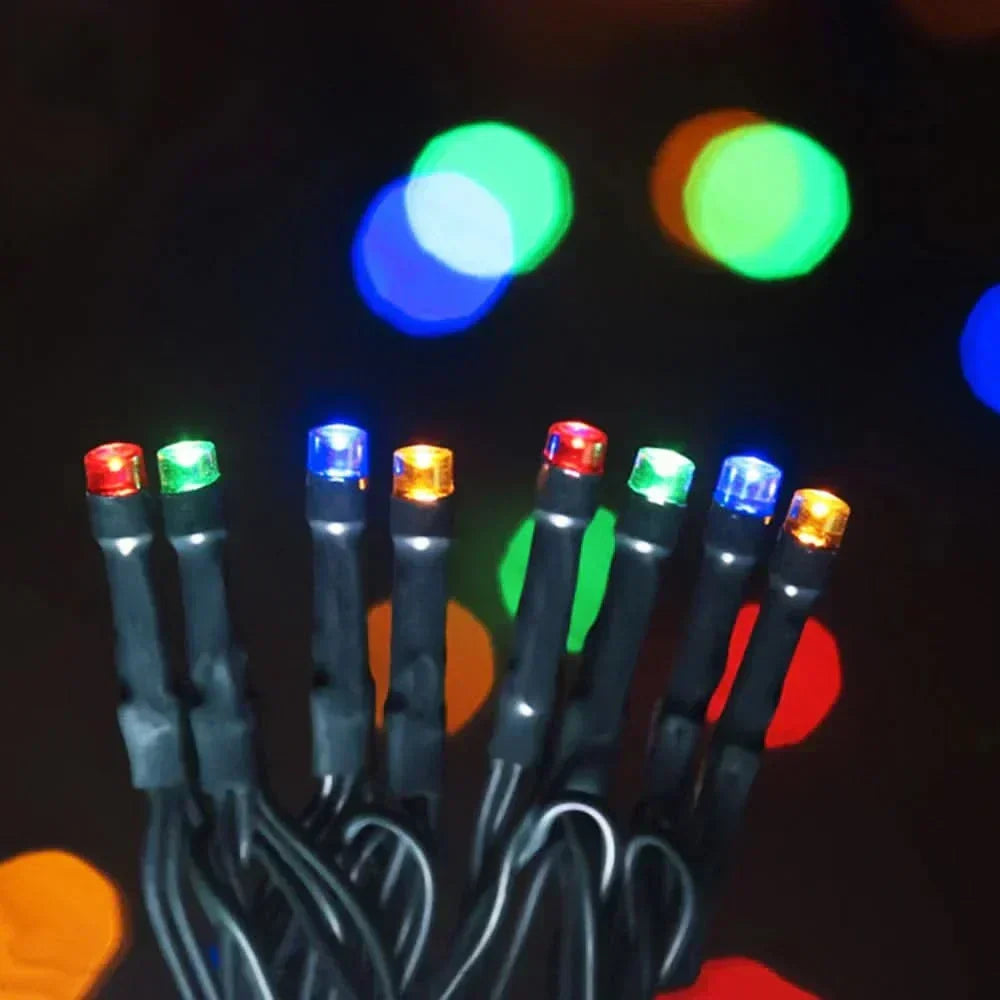 Luzes de Fada LED Impermeáveis - Magia Natalina com Controle Remoto