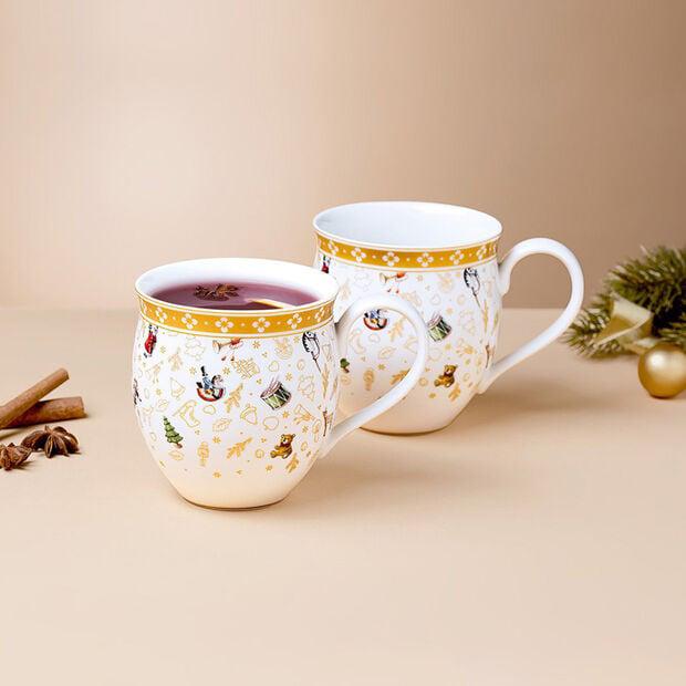 Aparelho de Jantar Natalino Dourado - 6 Peças
