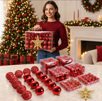 Kit de Bolas de Natal - maleta com alça e bolas organizadas