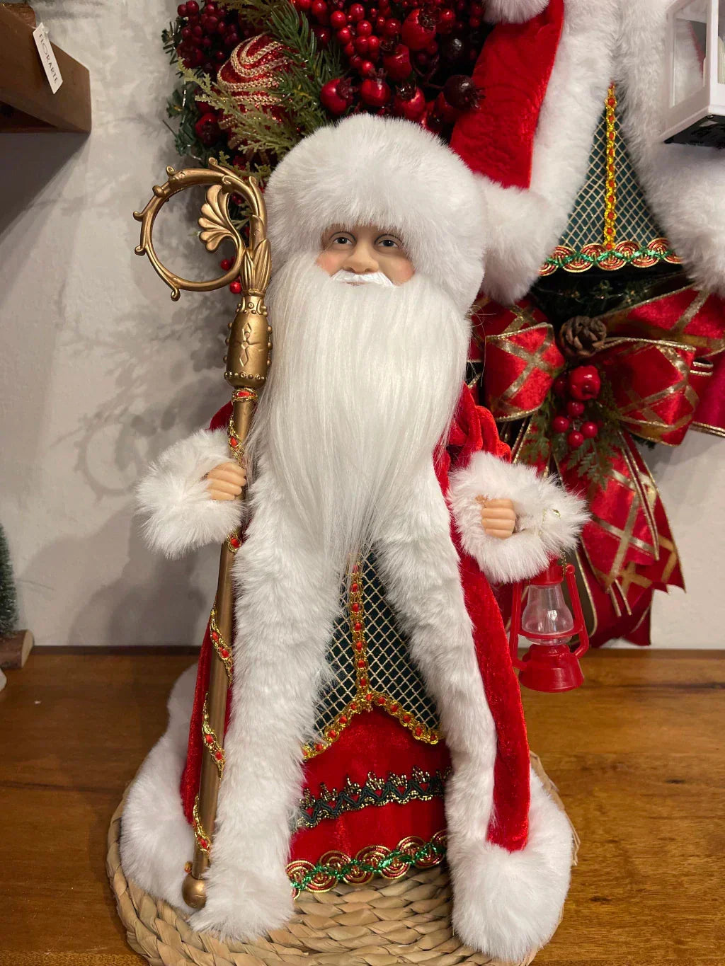 Papai Noel musical c/ movimento e som 40cm verm