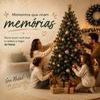 Árvore de Natal Super Cheia Luxo - 1,50m ou 1,80m com Base de Metal