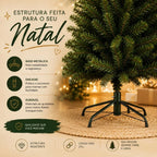 Árvore de Natal Super Cheia Luxo - 1,50m ou 1,80m com Base de Metal