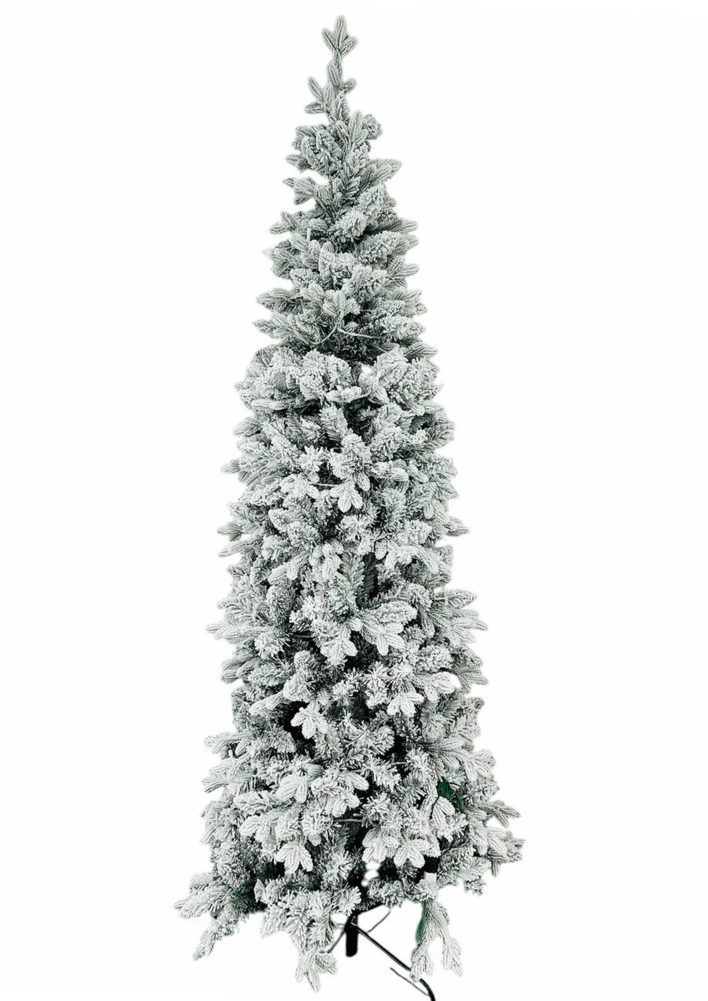 Árvore Slim Flocada - Efeito Neve, Ideal para Espaços Menores