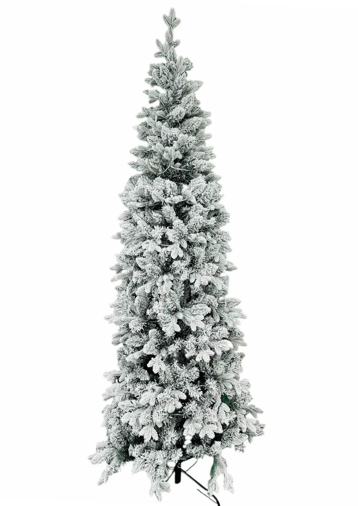 Árvore Slim Flocada - Efeito Neve, Ideal para Espaços Menores