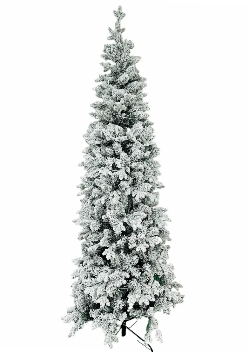 Árvore Slim Flocada - Efeito Neve, Ideal para Espaços Menores