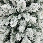 Árvore Slim Flocada - Efeito Neve, Ideal para Espaços Menores