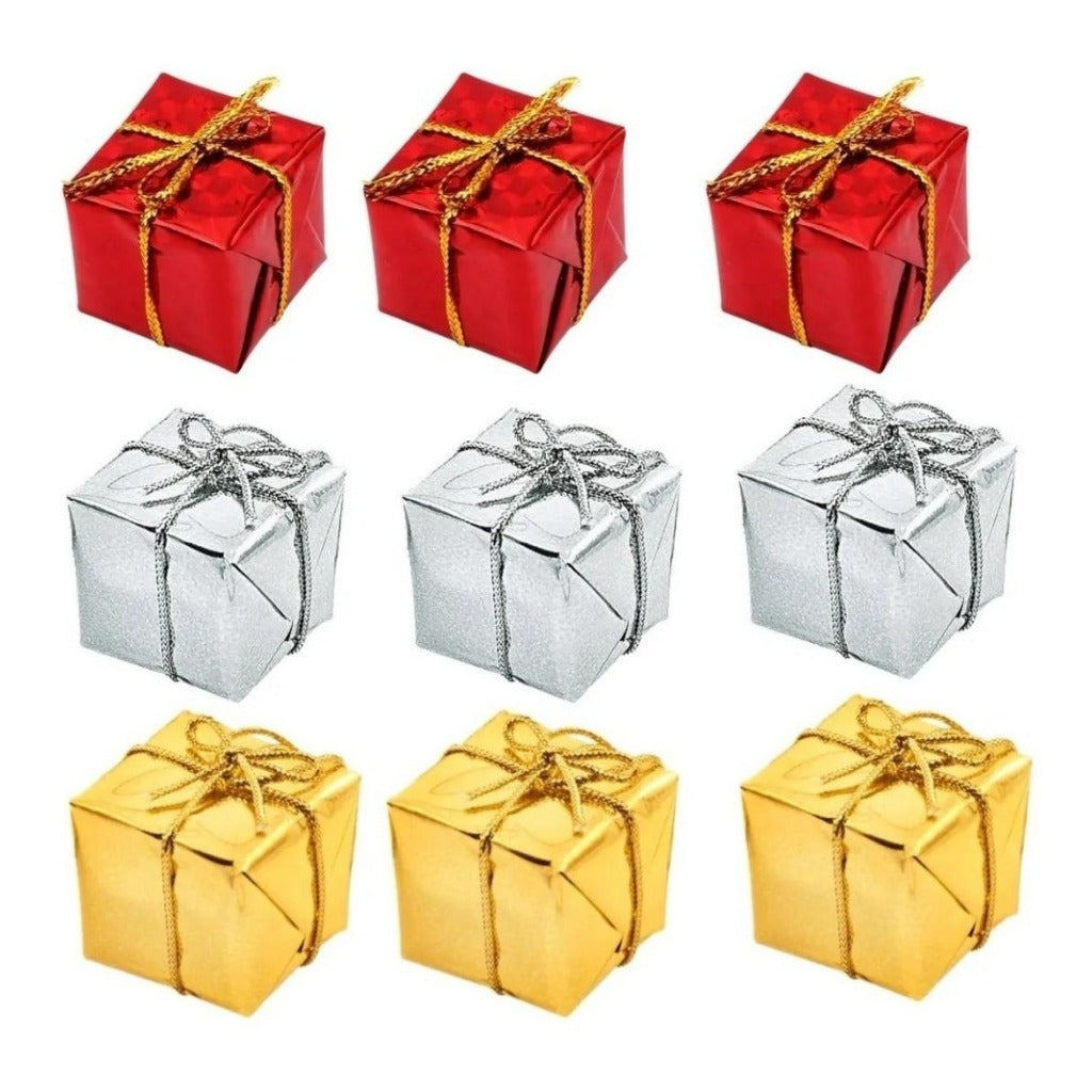 Kit 125 Enfeites Para Árvores De Natal Pendentes Bolinha Pisca Pisca Led
