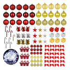 Kit 125 Enfeites Para Árvores De Natal Pendentes Bolinha Pisca Pisca Led