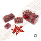 Kit 44 Enfeites Para Árvore de Natal Estrela Bolas Festão Cordão Pérolas Decoração Natalina