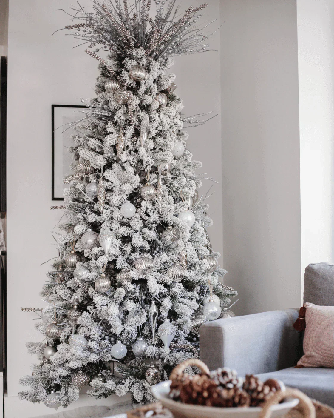 Kit 15 Enfeites De Luxo Winter Frost