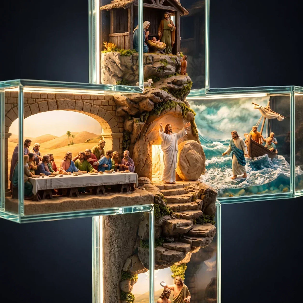 Cruz Iluminada Caminho de Jesus
