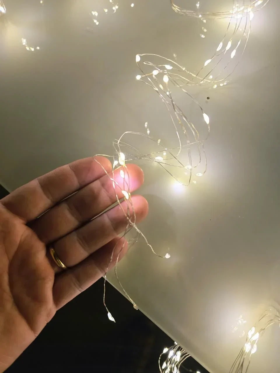 Cortina Fio de Fada 1600 LEDs 3x2m - Luz Quente Bivolt
