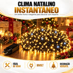 Cordão LED 1600 LEDs 50m com Strobo - Luz Quente Prova d'Água