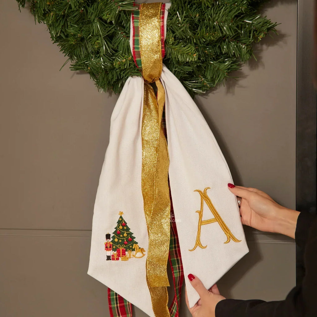 Guirlanda de Natal Bordada Personalizável