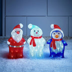 Figura de Natal Pinguim de Acrílico Iluminado 34 cm – 40 LEDs