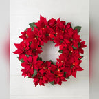 Guirlanda Natal Flores Vermelhas com LED 90 cm
