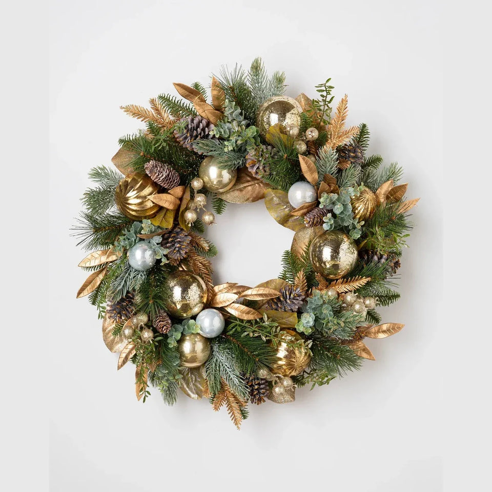 Guirlanda Floresta Dourada com LED 90 cm