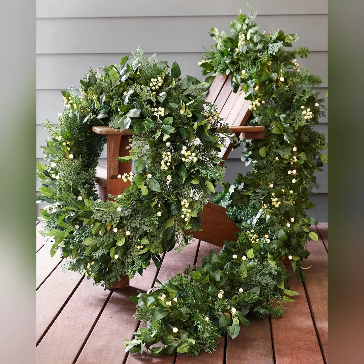 Guirlanda Verde Natural com LED 90 cm