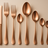 Conjunto Talheres Rose Gold 16 Peças - Acabamento Premium