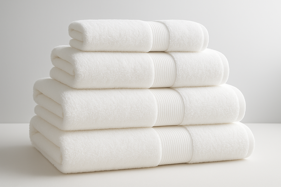 Conjunto 5 Toalhas Banho Premium Algodão Branco - 500g/m²