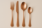 Conjunto Talheres Rose Gold 16 Peças - Acabamento Premium