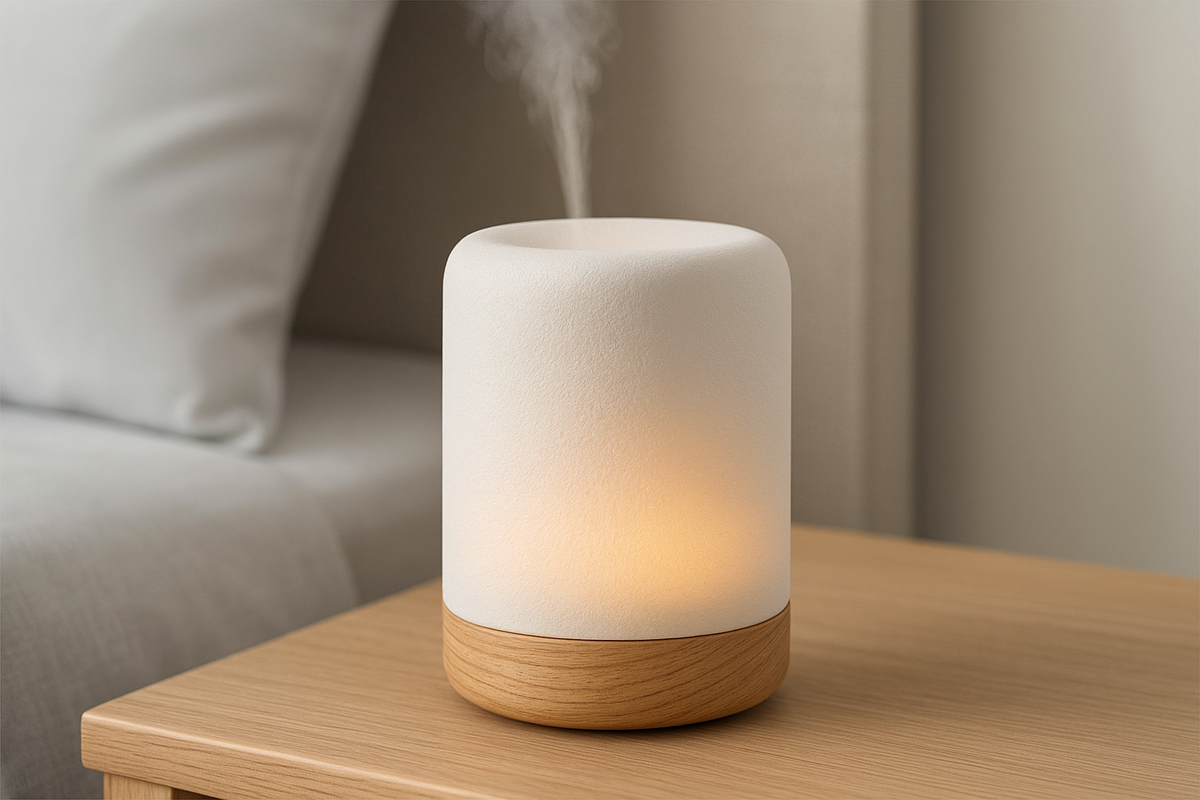 Difusor de Aromas Ultrassônico Cerâmica com LED 120ml