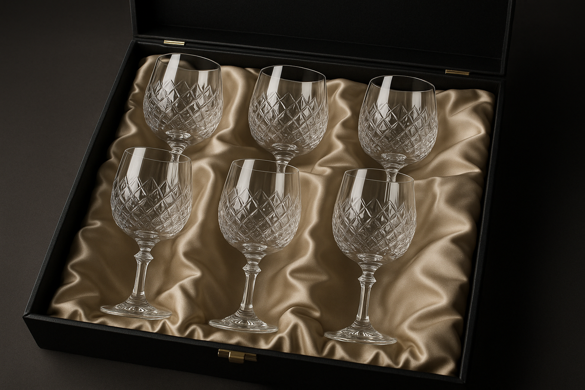 Conjunto 6 Taças Vinho Cristal Premium - 450ml Luxo