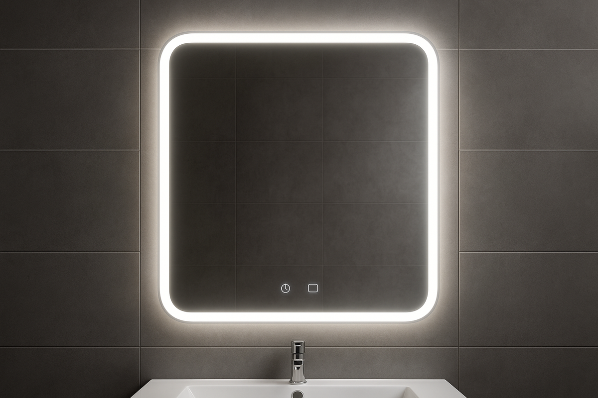 Espelho Banheiro LED 60x80cm - Iluminação Touch Moderno