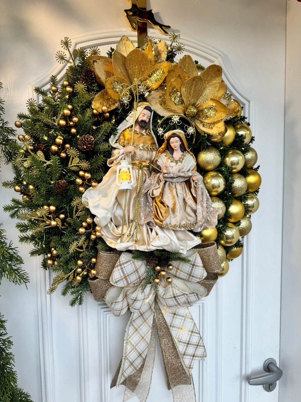 Guirlanda Sagrada Família Resplendor Dourado