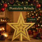Kit 100 Bolinhas de Natal + Ponteira Estrela e Maleta