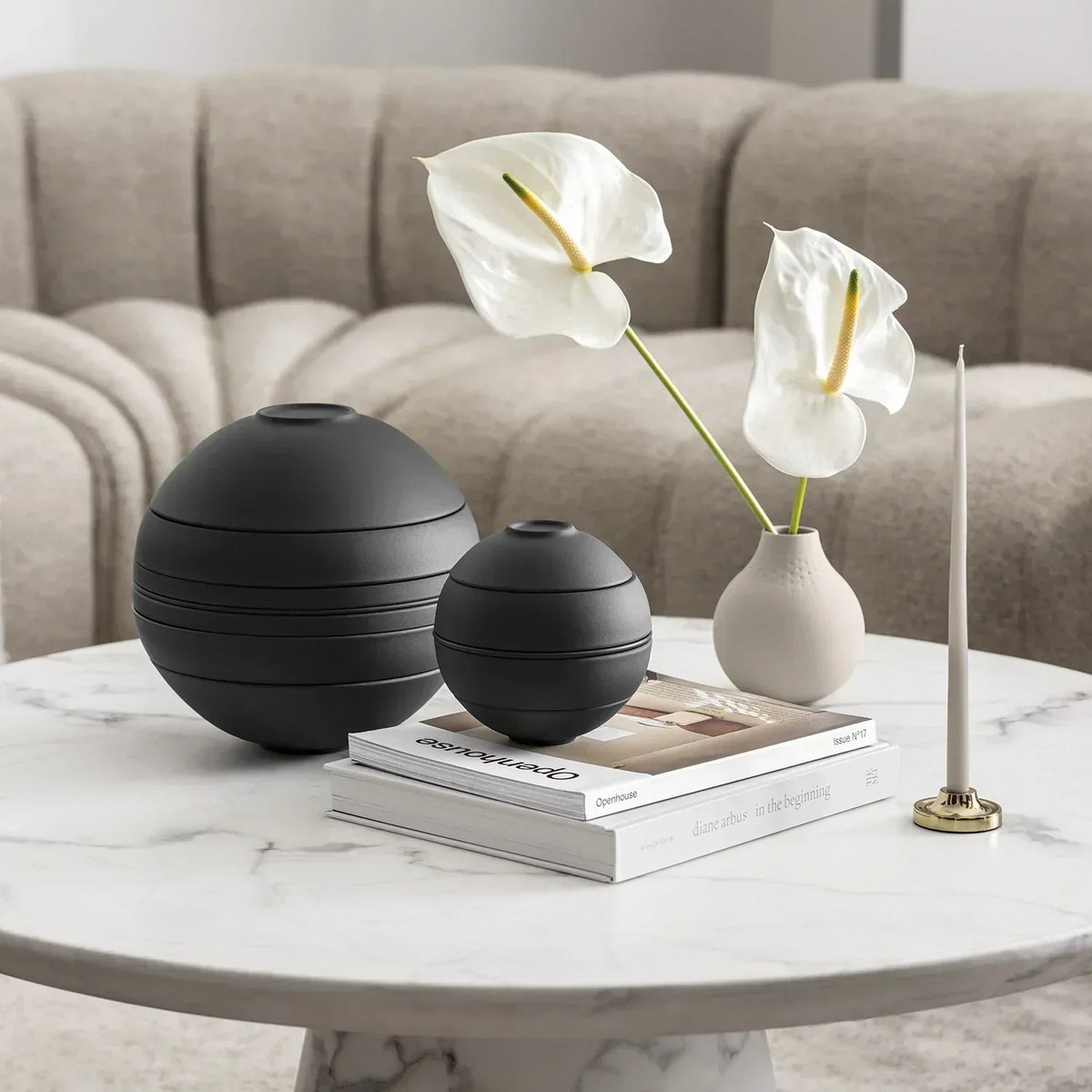 Conjunto de Jantar para 2 Pessoas - La Boule 7 Peças Preto