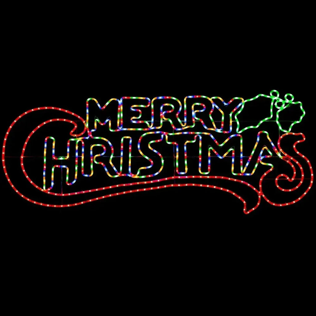 Letreiro Merry Christmas em LED Neon 85 cm – Bivolt, Plugue Brasileiro