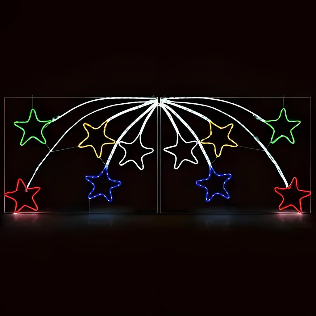 Estrela Cadente em LED Neon 2,20 m – 456 LEDs Coloridos com Animação