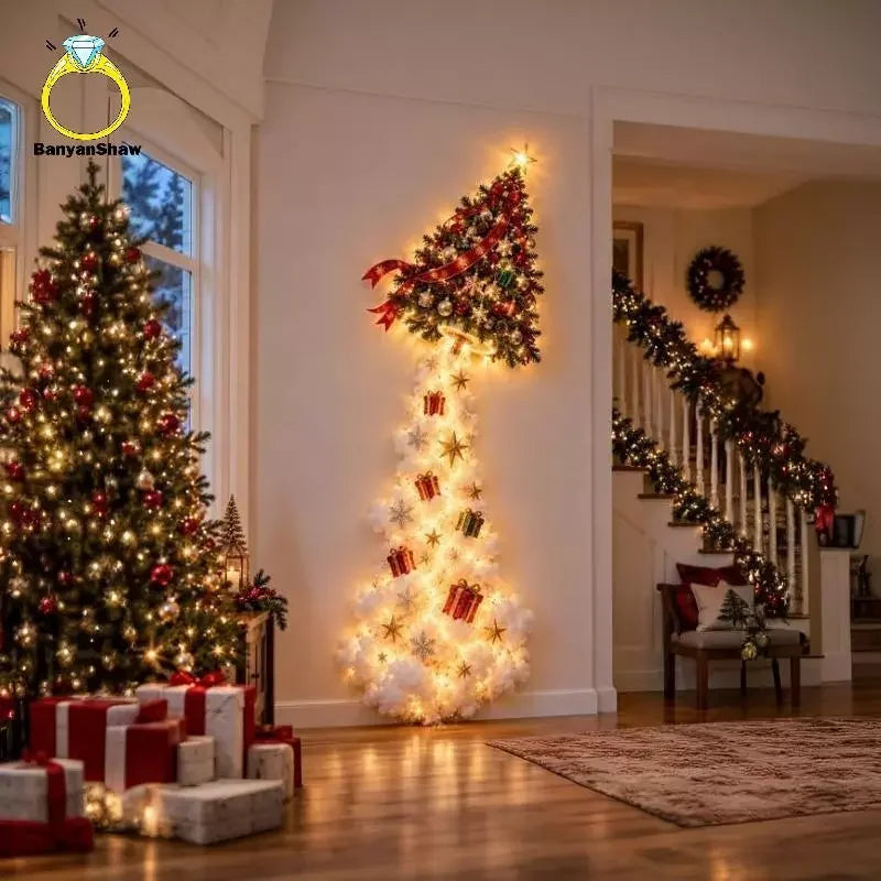 Luz de Parede Trilha Mágica em Cascata LED - Luz Quente 90x33cm
